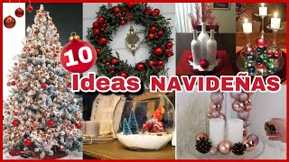 DIY  10 ADORNOS NAVIDEÑOS CASEROS  DECORACION NAVIDEÑA HECHA A MANO  NatyGloss [upl. by Adalbert]