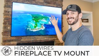 How to Mount a TV Above a Fireplace and Hide Wires [upl. by Sondra]