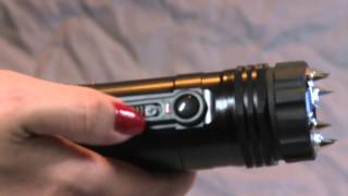 ZAP Light Extreme Stun Gun  Flashlight  1 Million Volts with Spike Electrodes [upl. by Akemed]