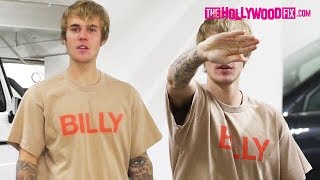 Justin Bieber Gets Mad amp Goes Off On Paparazzi At His Recording Studio In Beverly Hills 112717 [upl. by Wulf428]