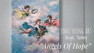 “Angels Of Hope” ACRYLIC PAINTING  STEP by STEP TUTORIAL  How To Paint Cherubs amp Angels [upl. by Aerbua]