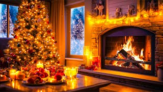 Beautiful Christmas Ambience 🎅🎄 Relaxing Christmas Music Fireplace 🔥 Christmas Fireplace Background [upl. by Tarryn]