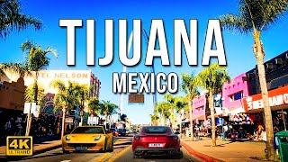 Tijuana Mexico  Baja California  Driving Downtown 4K [upl. by Ellerd695]