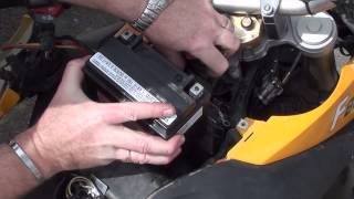 How to change a motorcycle battery  BMW F800GS [upl. by Kohcztiy967]