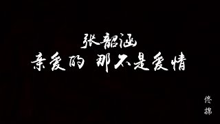 张韶涵  亲爱的 那不是爱情 [upl. by Sillek]