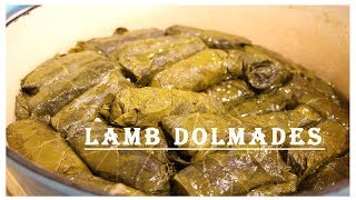 Lamb Dolmades Lamb and Rice Stuffed Grape Leaves [upl. by Lseil386]