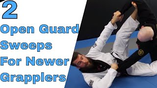 2 Effective Spider Guard Sweeps for White Belts Wanting To Use Open Guard [upl. by Rakabuba]