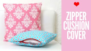 Zippered Cushion Covers for Beginners  Easy Tutorial [upl. by Adine944]