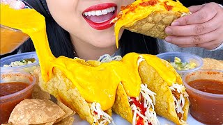 ASMR EXTRA CHEESY CRUNCHY TACOS  Crunchy Eating Sounds  ASMR Eating No Talking ASMR Phan [upl. by Aneekas232]