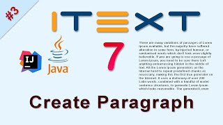 3 Create Paragraph  iText Java Tutorial [upl. by Ayanej]