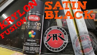 KRYLON FUSION ALL IN ONE PRIMER PLUS PAINT SATIN BLACK REVIEW [upl. by Armalda]