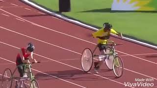 special olympics wheelchair race [upl. by Eiznekcm]