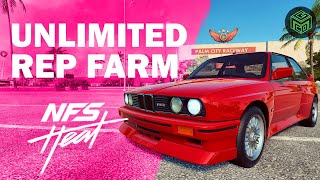 Earn MASSIVE REP with Low Level Cars NFS Heat UNLIMITED REP FARM [upl. by Salkcin203]