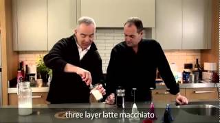 aerolatte  milk frother makes three layer caffè latte macchiato [upl. by Euhc680]