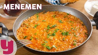 Menemen Tarifi  Kahvaltı Tarifleri  Yemekcom [upl. by Aleris184]