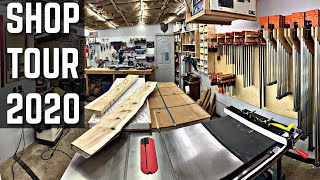 Small Woodworking Shop Tour 2020  OneCar Woodshop [upl. by Yelkreb245]