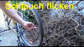 Fahrradschlauch flicken Schlauch Fahrrad flicken Reifen flicken reparieren [upl. by Nawed]