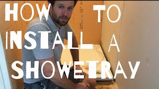 Shower tray installation how to [upl. by Ahsasal]