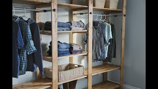 Build a Closet How to Build Industrial Style Closet  Freestanding [upl. by Lunsford]