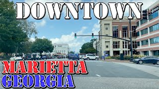 Marietta  Georgia  4K Downtown Drive [upl. by Hooker]