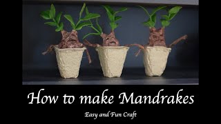 How to make mandrake  Harry Potter DIY [upl. by Anaj]