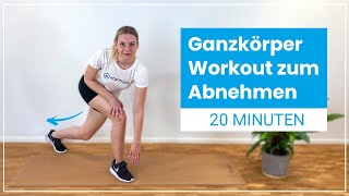 20 Minuten Abnehm Workout ➡️ Dein Ganzkörper HIIT für Zuhause ohne Geräte [upl. by Glenda]