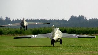 Giant Me163 Formation Flight [upl. by Aierbma644]