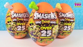 Smashers EPIC Dino Egg Series 3 Unboxing Over 25 Surprises Inside  PSToyReviews [upl. by Anitsrihc]