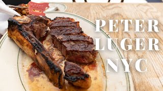 Eating at Peter Luger The Most Famous Steakhouse in NYC [upl. by Acilef329]