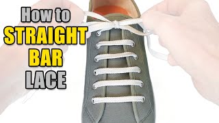 Straight Bar Lacing Tutorial – Professor Shoelace [upl. by Ahseikan]