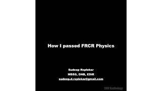 HOW I PASSED FRCR PART1 PHYSICS EXAM [upl. by Garwood]