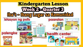 Week 2 Quarter 3  Ibat  Ibang Lugar sa Komunidad  Kindergarten Lesson  MELC [upl. by Lull758]