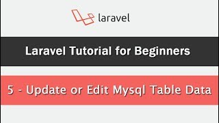 Laravel Tutorial for Beginners  Update or Edit Mysql Table Data [upl. by Yerocal]