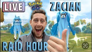 Shiny Zacian Raid Hour LIVE in Pokemon GO [upl. by Mendelsohn996]