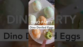 Dinosaur Deviled Eggs Dino Party food  Faszerowane Jajka Dino urodziny  Shorts [upl. by Nade]