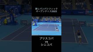 東レパンパシフィックオープン2022 プリスコバ vs シニコバ  Pliskova vs Shinikova Tokyo Court Level View [upl. by Nuncia]