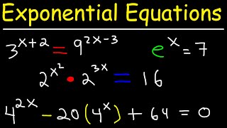 Solving Exponential Equations [upl. by Niawtna]