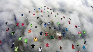 World Wingsuit Formation Record attempts 2018  75 to 85 way [upl. by Novah]