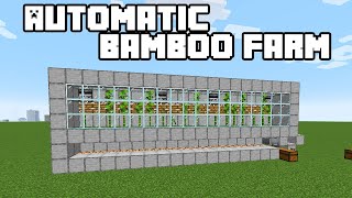 Automatic Bamboo Farm  Minecraft Tutorial Java Edition [upl. by Anayhd958]