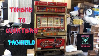 Token To Quarter Conversion On A Pachislo Slot Machine [upl. by Leopold955]