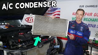 AC CONDENSER RADIATOR REPLACEMENT KIA FORTE SPORTAGE SORENTO SOUL RIO OPTIMA [upl. by Baerl62]