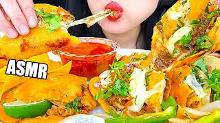 ASMR CHEESY BIRRIA TACOS CARNE ASADA TACOS amp CRUNCHY GORDITA MUKBANG  Eating Show  ASMR Phan [upl. by Yrolam736]