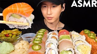 ASMR SUSHI PLATTER MUKBANG No Talking EATING SOUNDS  Zach Choi ASMR [upl. by Cloutman]