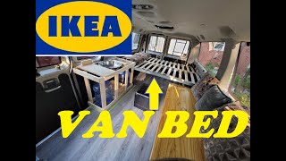 VAN BUILD IKEA BED INSTALLED [upl. by Hayes]