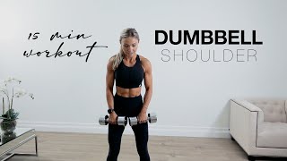 15 Minute SHOULDER WORKOUT at Home or the Gym with Dumbbells [upl. by Asalocin]