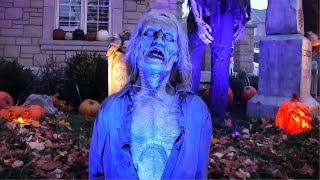 Thornhill Woods Yard Haunt  Distortions Unlimited Featured Halloween Props [upl. by Dolores551]