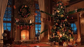 Christmas Music Ambience with Instrumental Christmas Music amp Crackling Fireplace [upl. by Ocsinarf855]