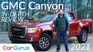 2021 GMC Canyon Review GMCs Goldilocks truck  CarGurus [upl. by Nnaerb831]