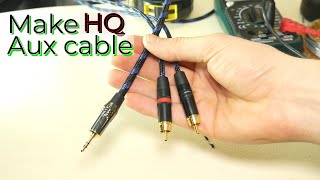 How to make HQ AUX to RCA cable DIY [upl. by Lebna]