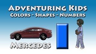 Adventuring Kids  Colors Shapes and Numbers  Mercedes [upl. by Elburr]